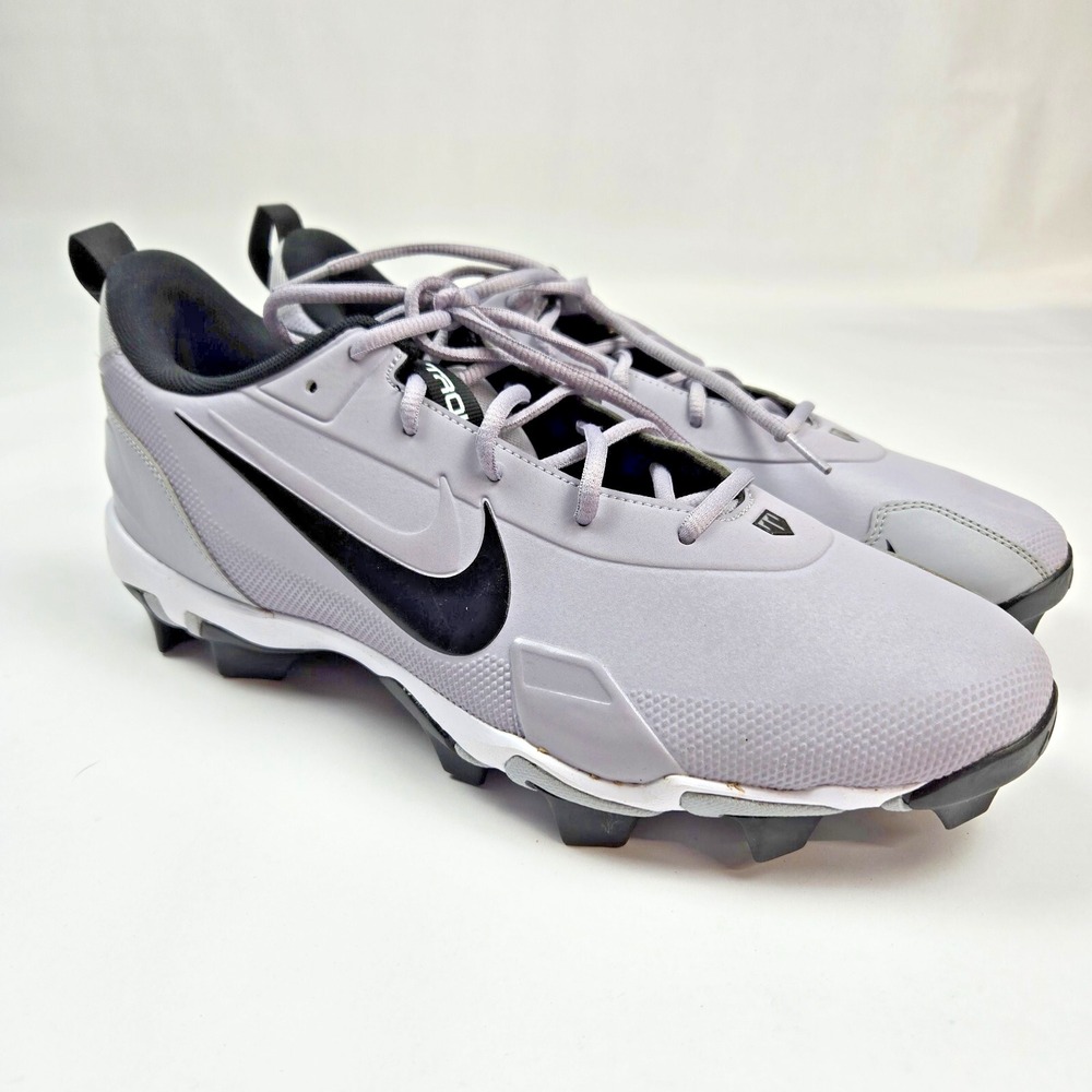 Nike Force Trout 9 Keystone Grey White Cleats Mens Size 12 FB9728-002